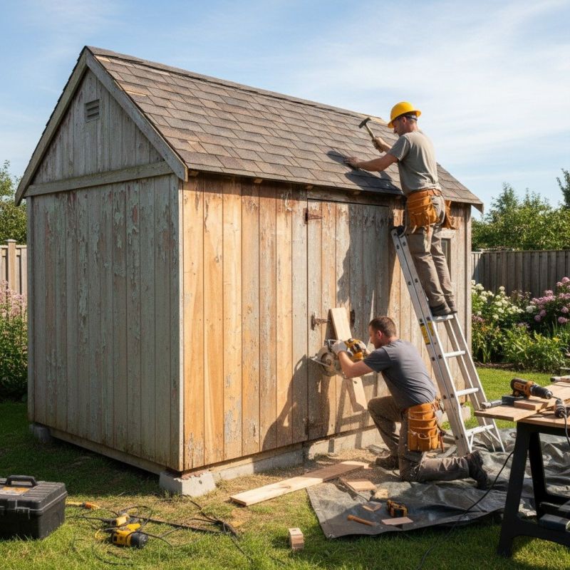 Local Lean to Shed Construction pros at work